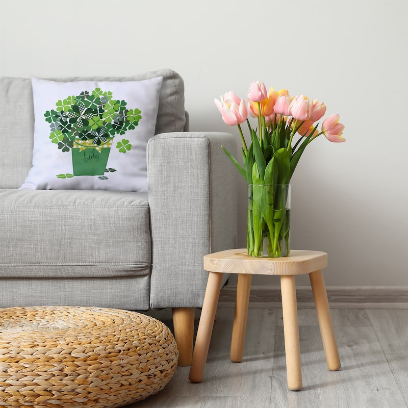 Bucket of Shamrocks Accent Pillow