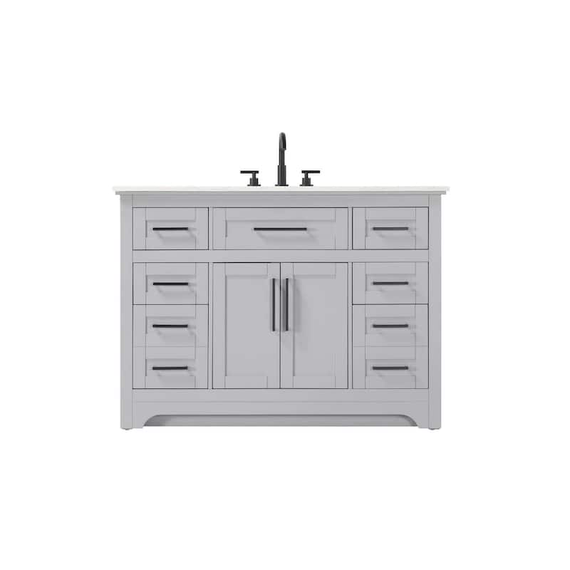 Nathaniel Single Bathroom Vanity (48-60 inch) - Grey - 48"