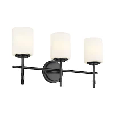 Kichler Lighting Ali 23.25 in. 3-Light Black Vanity Light