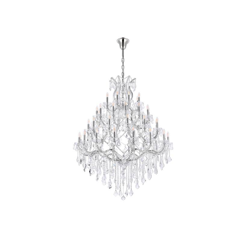 Fleur Illumination Collection Chandelier D:46in H:62in Lt:49 Chrome Finish
