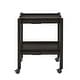 preview thumbnail 19 of 27, Dolores Wood Finish Folding Bar Cart with Two Detachable Trays by iNSPIRE Q Modern