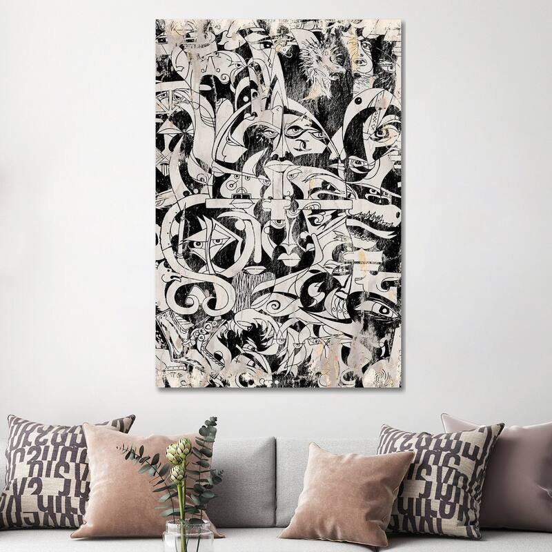 iCanvas "Vikings and Celtic - Khaki" by Koorosh Nejad Canvas Print