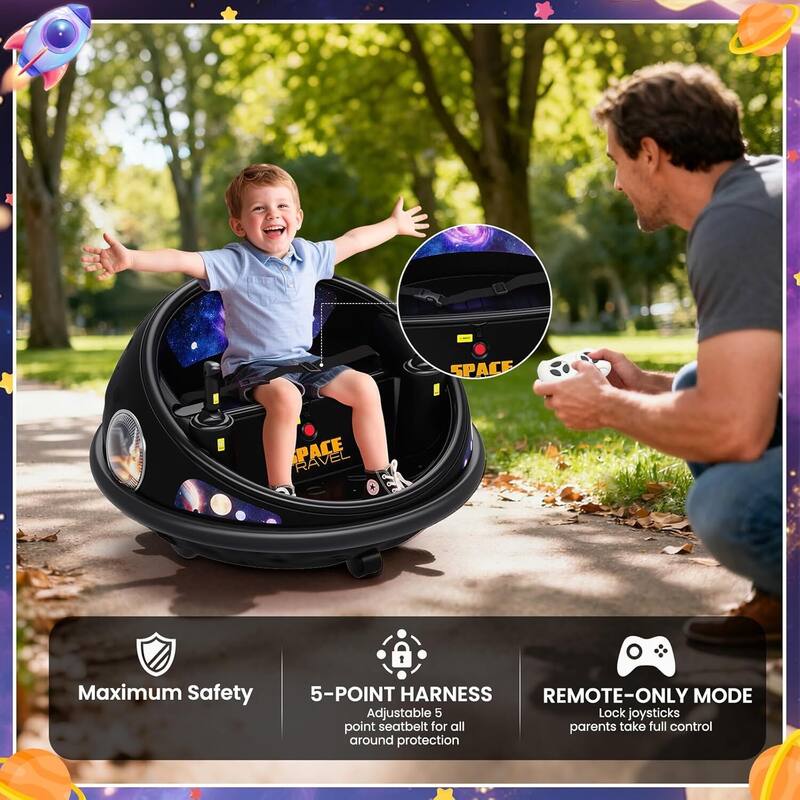 12V Ride on Electric Bumper Car for Kids & Toddlers, Dual Motor for Kids Best Gift