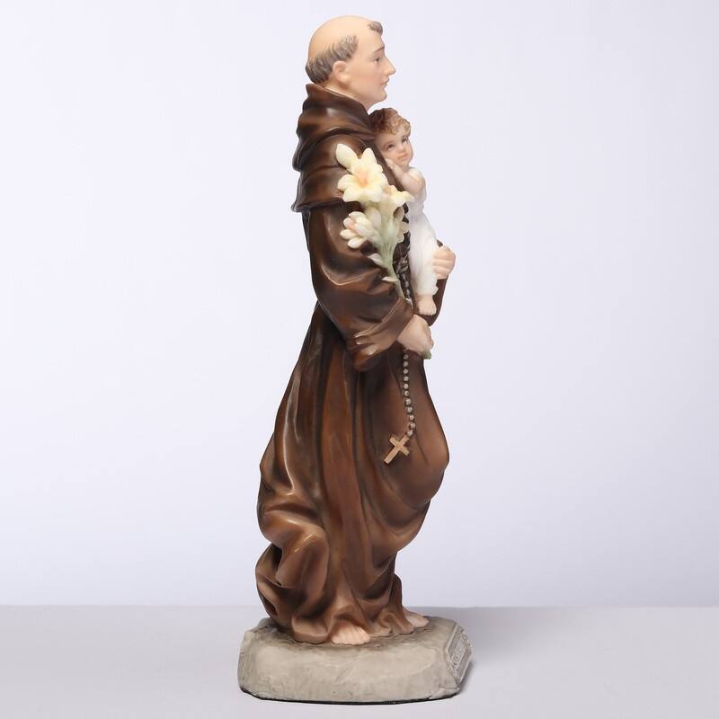 6.3 inches Height Polyresin Saint Anthony Holding Child Jesus Multicolor Finish Figurine