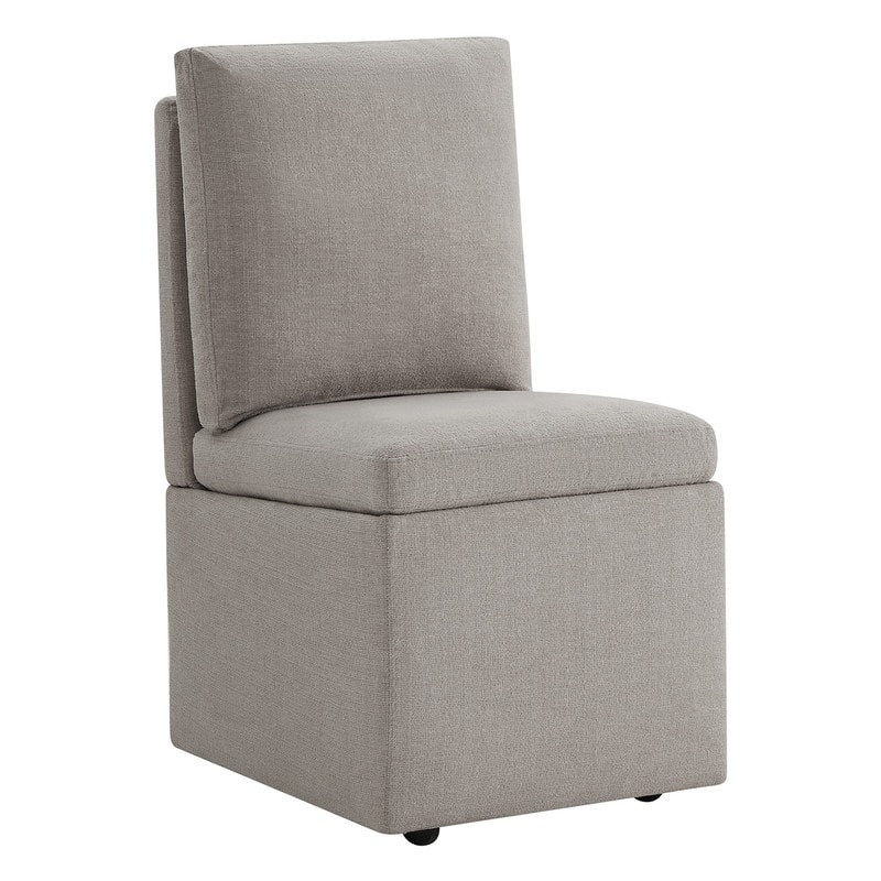 Nathan Dining Chair with Caster & Storage Set of 2 - N/A