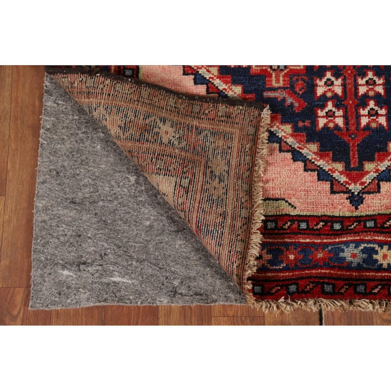 Geometric Malayer Vintage Persian Runner Rug Handmade Wool Carpet - 3'6" x 10'2"