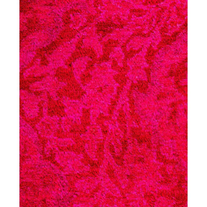 Overdyed One-of-a-Kind Hand-Knotted Area Rug - Pink - 2' 6" x 23' 10"