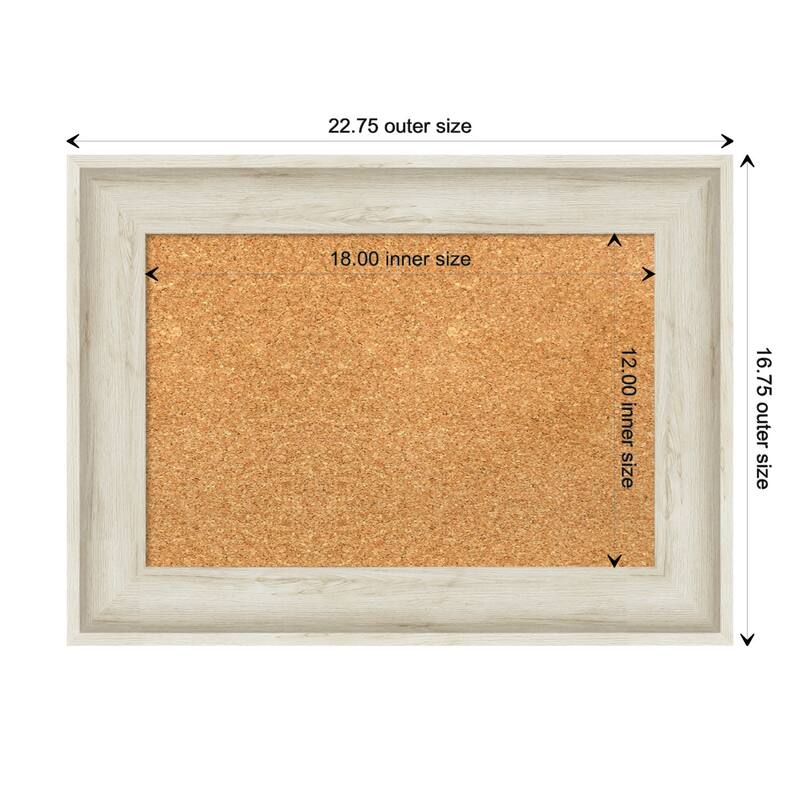 Regal Birch Cream Framed Cork Bulletin Memo Board