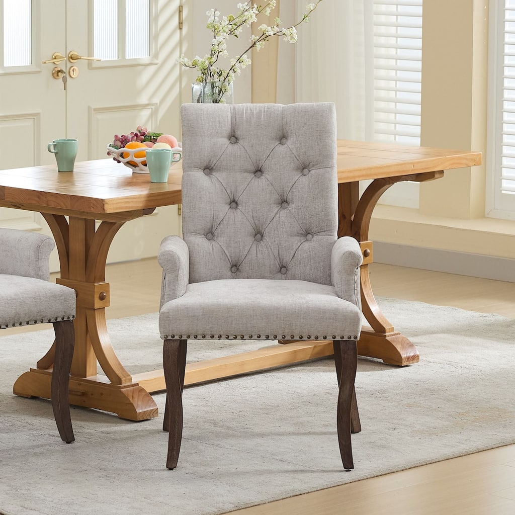 Accent Dining Chair, Elegant Club Arm Dining Chair