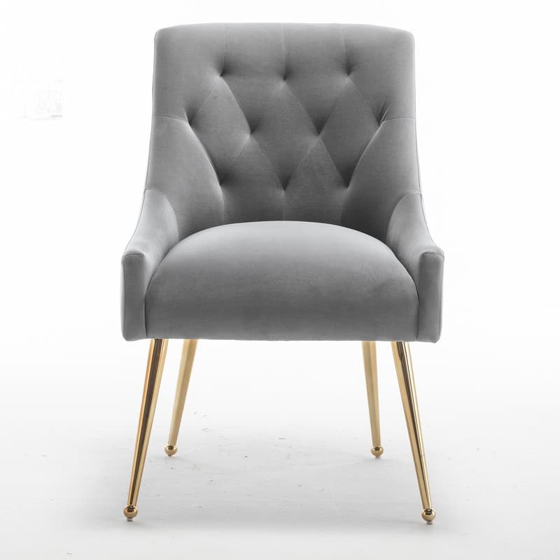 Modern Glam Velvet Dining Chair Set of 8 for Dining Room, Tufted Vanity Chair for Living Room (no table)