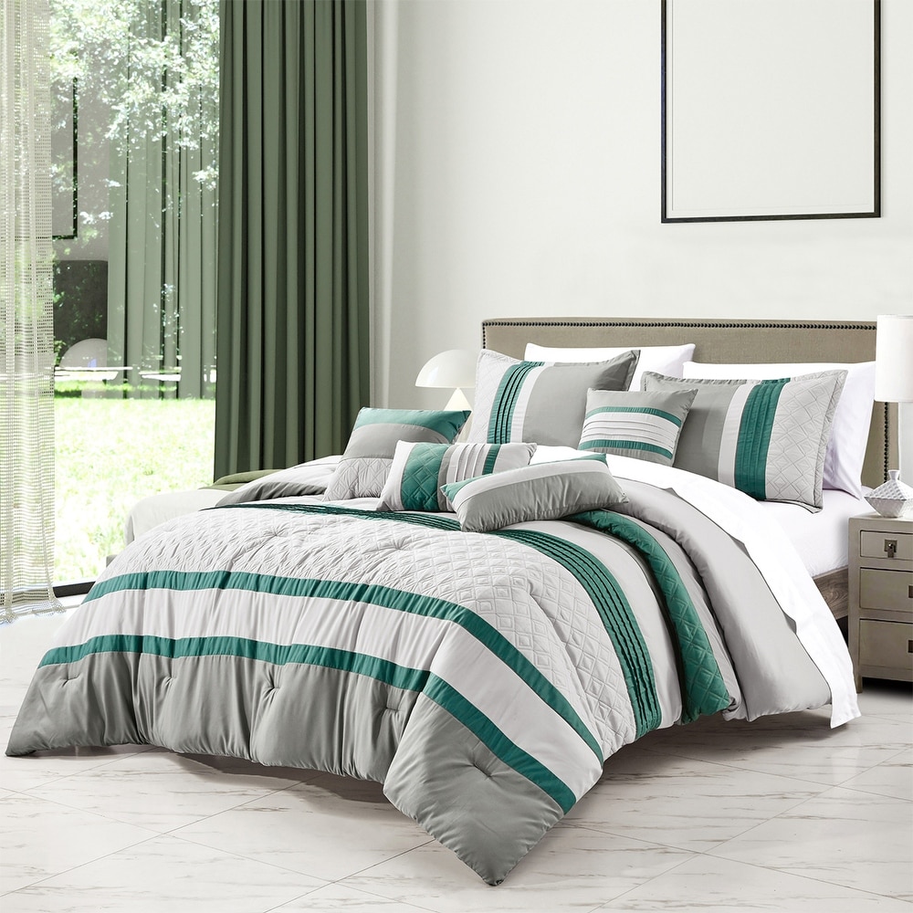 Teal Southwestern Cactus Comforter and Sheet Set 8 PCS QUEEN Bedroom Bedding 