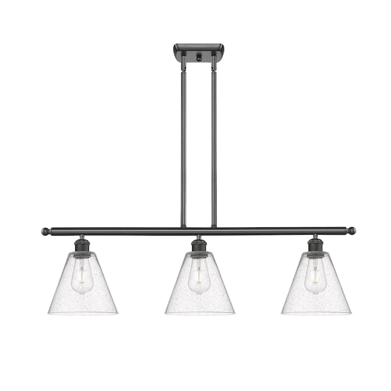 Innovations Lighting Berkshire - 3 Light 36" Stem Hung Island Light - Oil Rubbed Bronze/Seedy