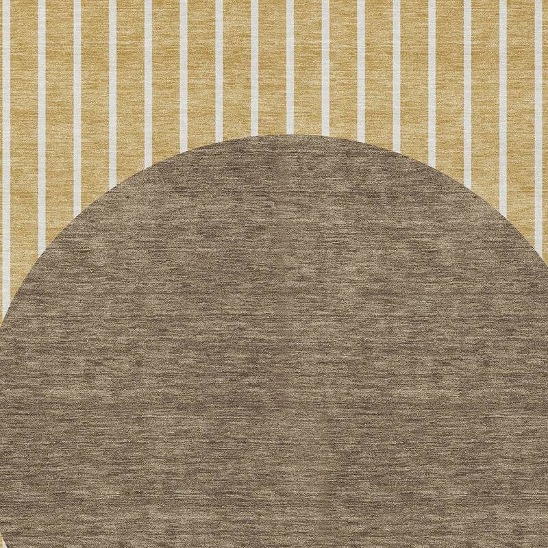 HomeRoots Striped Transitional Rectangle Outdoor Rug