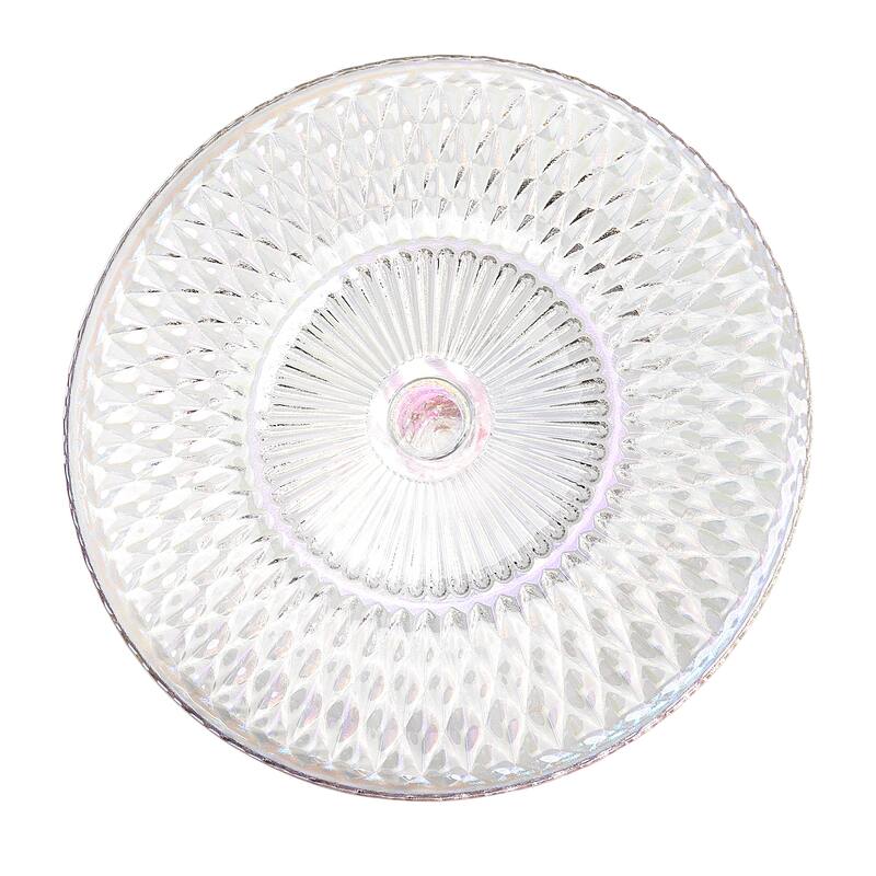 Amici Home Rochester Vintage Footed Glass Cake Plate - 10.5” D x 3.75” H