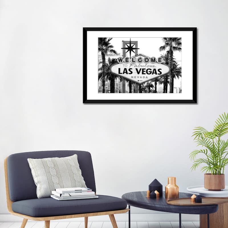 iCanvas "Black Nevada Series - Welcome To Fabulous Las Vegas" by Philippe Hugonnard PFA