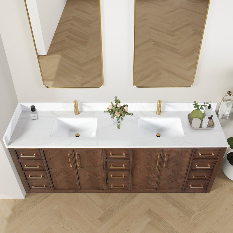 Jakarta Bath Vanity with Quartz Stone Top without Mirror