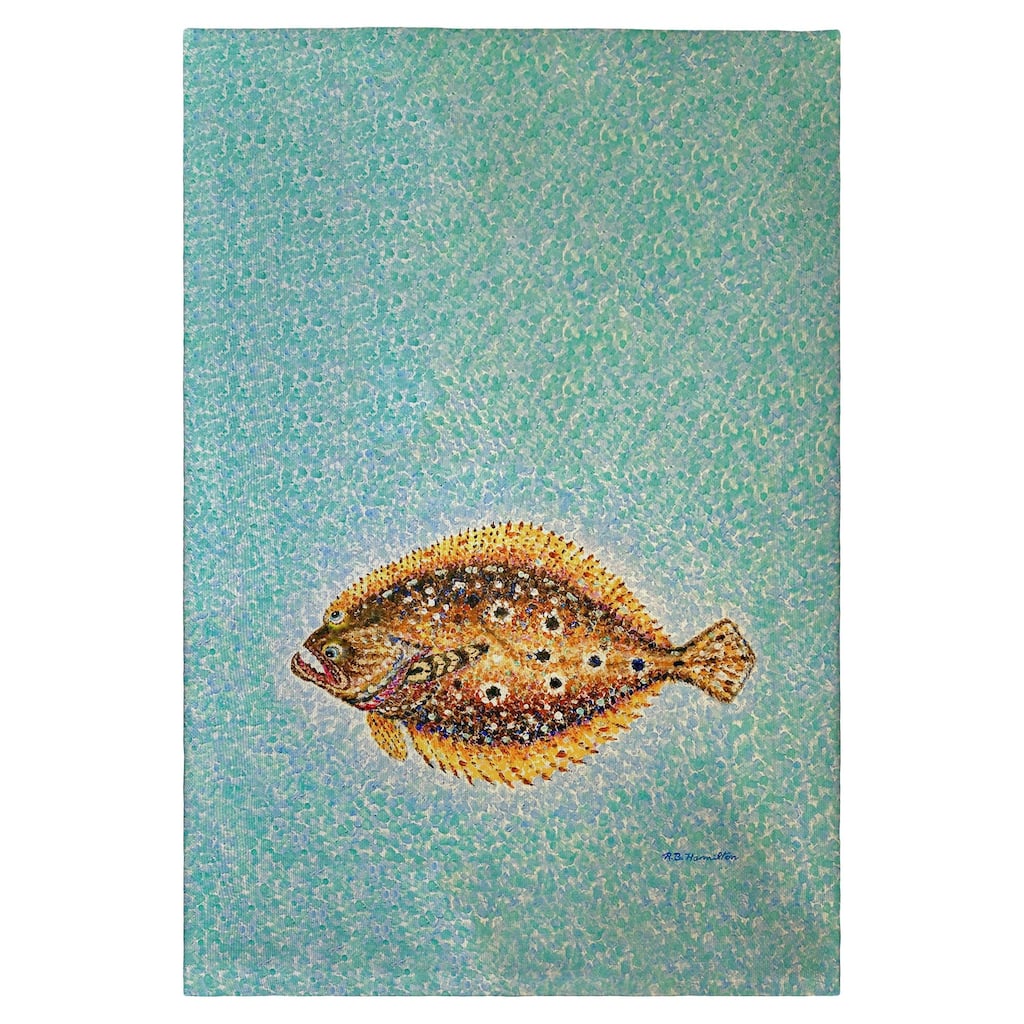 Pointillist Flounder Guest Towel - 20x20