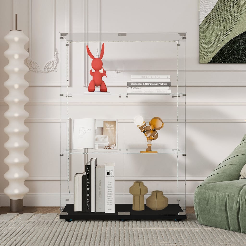 Tempered Glass Display Cabinet for Living Room