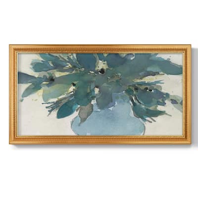 Blue Vintage Charm I Premium Framed Canvas- Ready to Hang