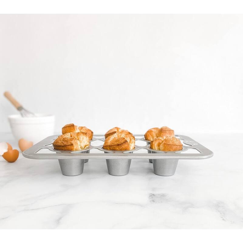 USA Pan 1290PO 6-Well Bakeware Popover Pan, Non-stick - Silver