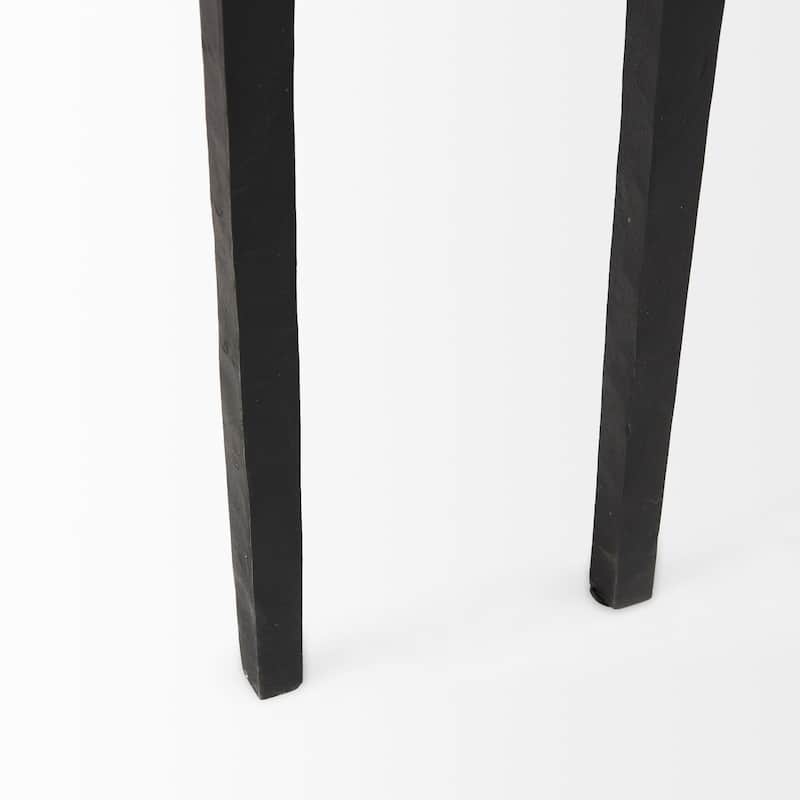 Timothy Ebony Black Iron Side Table
