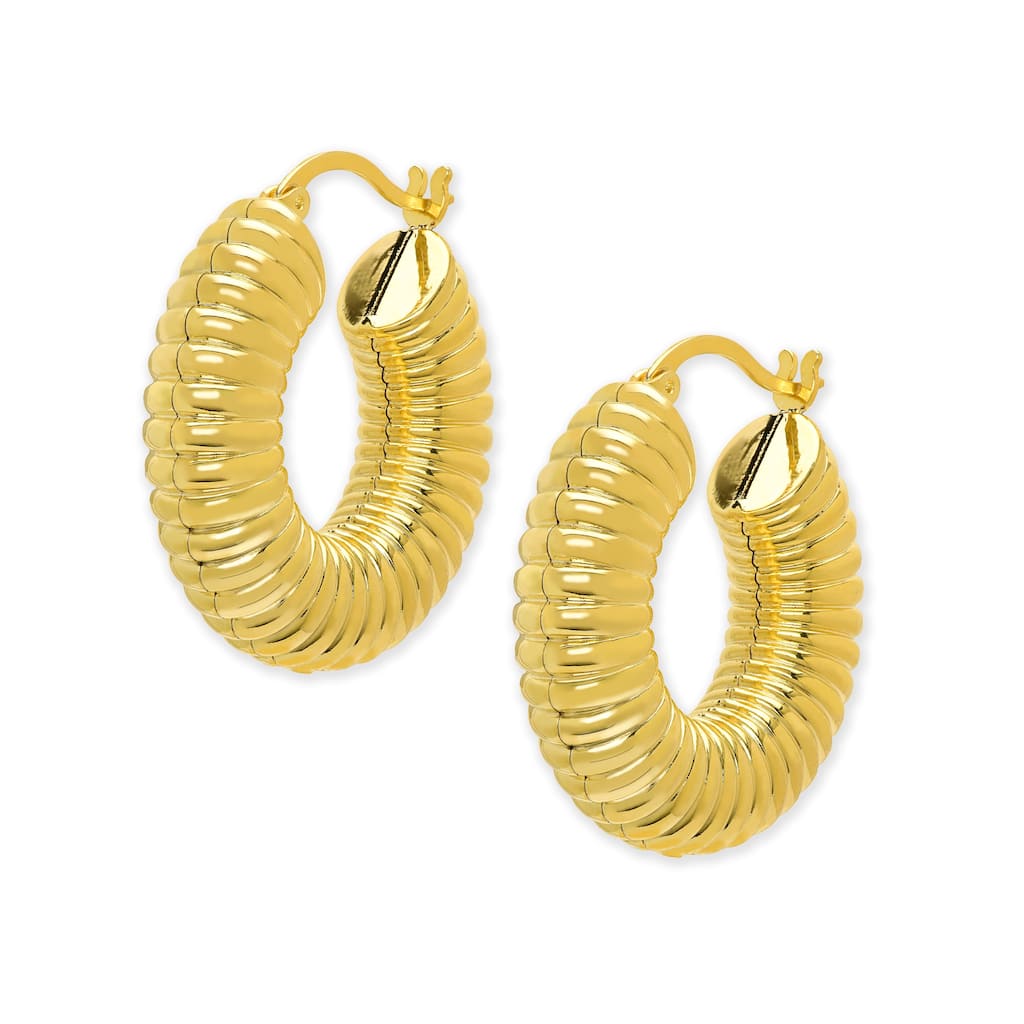Victoria Townsend Gold Plated Shrimp Hoop Earring