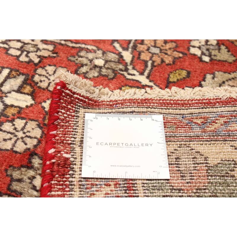 ECARPETGALLERY Hand-knotted Andelz Red Wool Rug - 2' 11" x 9' 9"