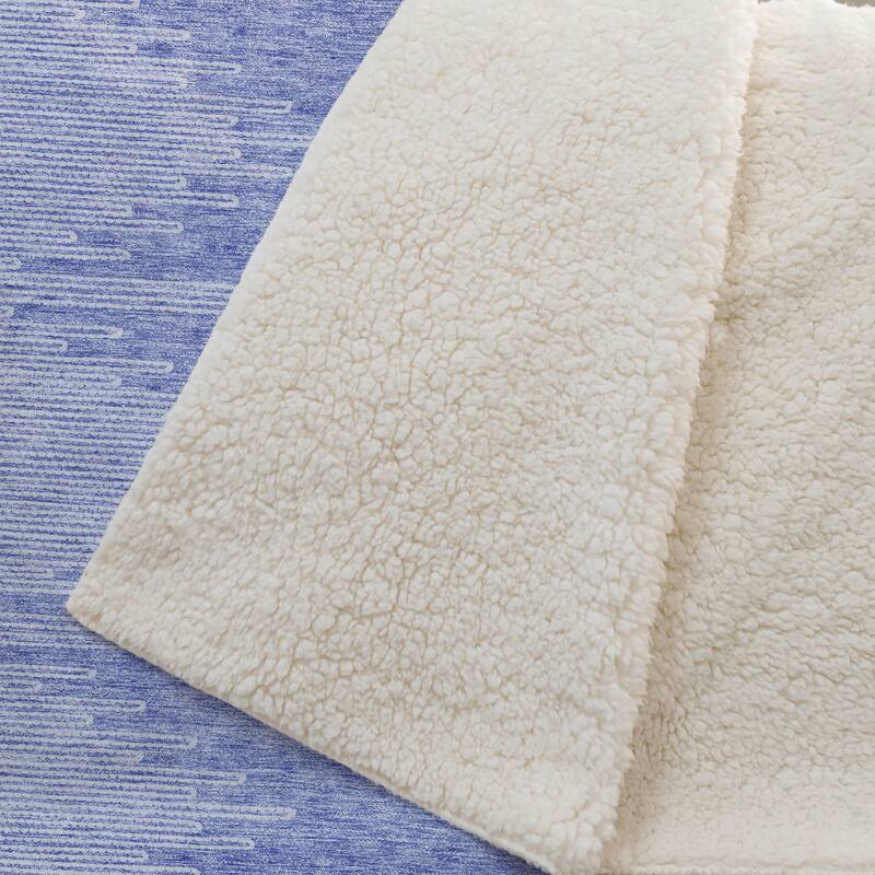 Premium Machine Washable Boho Moroccan Sherpa Throw Blanket