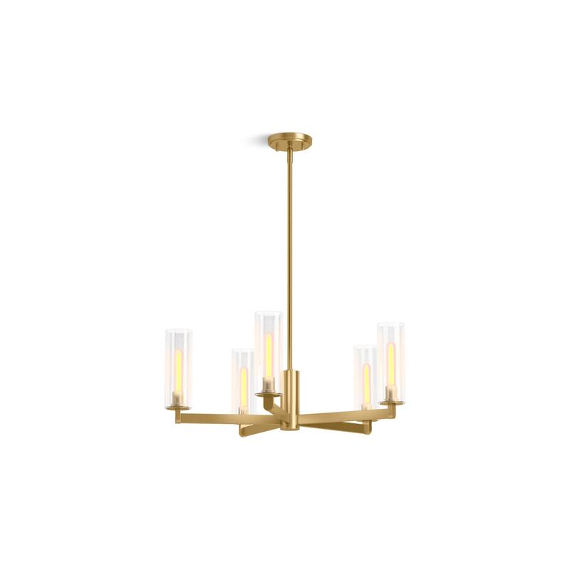 Kohler Lighting 35878-CH05 Crue 5 Light 26" Wide Chandelier with Clear