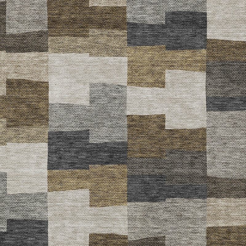 HomeRoots Geometric Transitional Rectangle Outdoor Rug