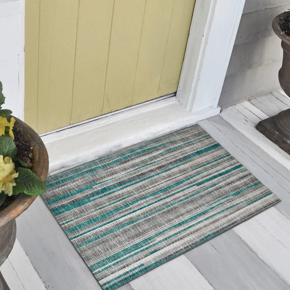 Indoor/Outdoor Waverly Modern Stripes Washable Rug