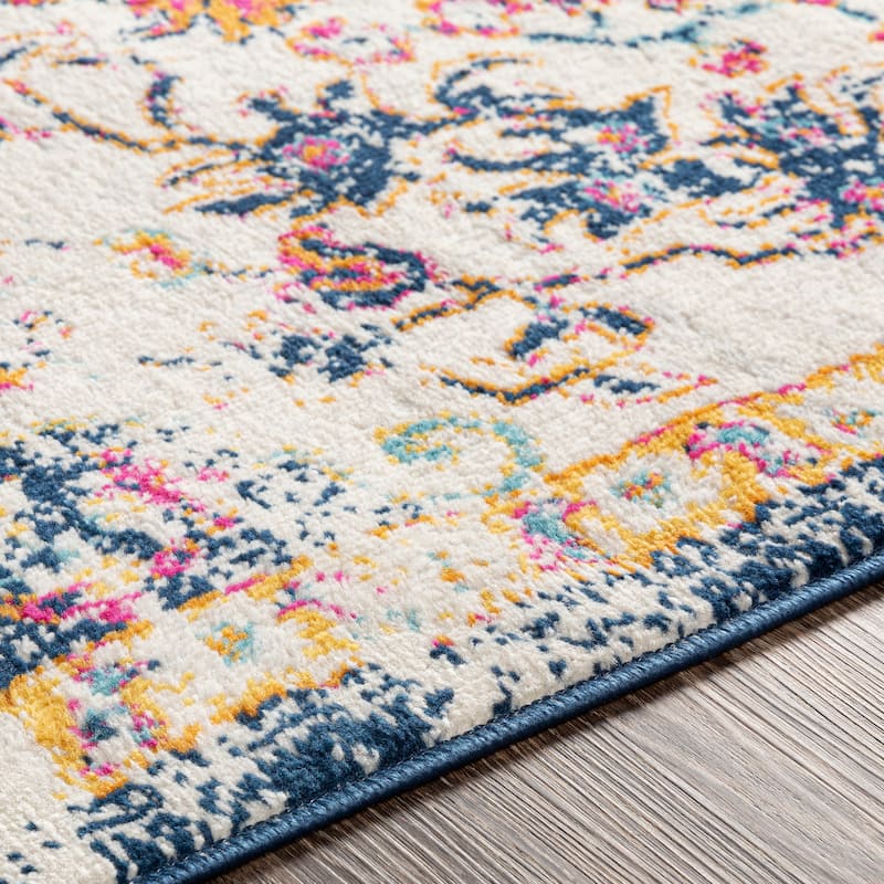 Livabliss Zimmer Distressed Boho Medallion Area Rug