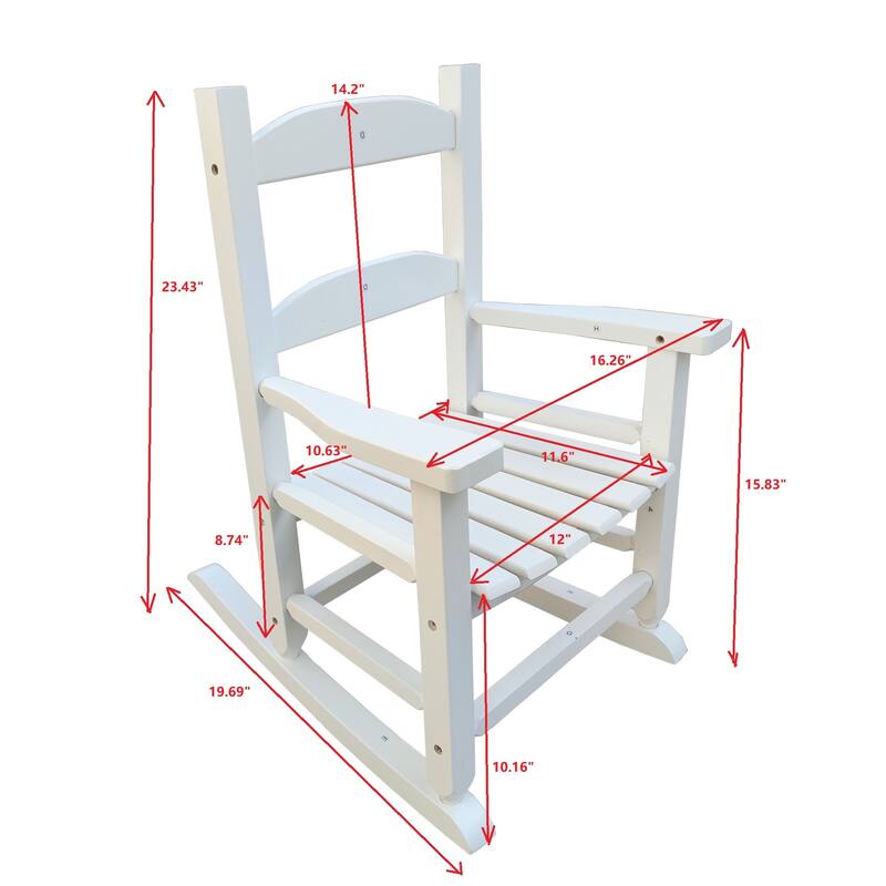 Children's Rocking Red Chair- Indoor Or Outdoor -Suitable for Kids-Durable