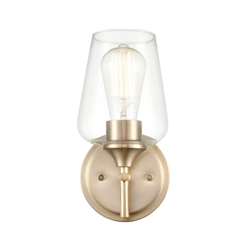 Millennium Lighting Ashford 1 Light Bathroom Wall Sconce with Clear Glass Shade in Multiple Finishes