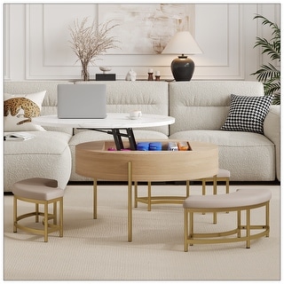 Modern Round Lift-Top Coffee Table with Storage - Bed Bath & Beyond ...