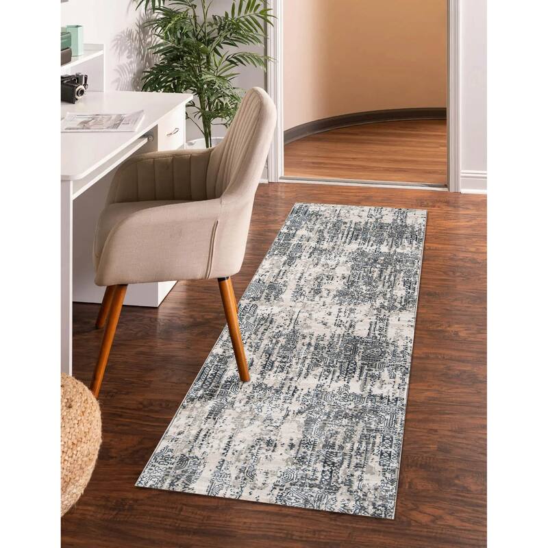 ECARPETGALLERY Machine Woven Claudia Grey Area Rug