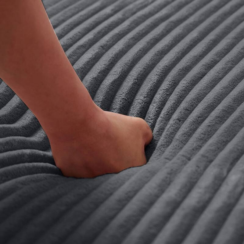 102.76" Corduroy Cloudy L Shaped Sofa with Chaise