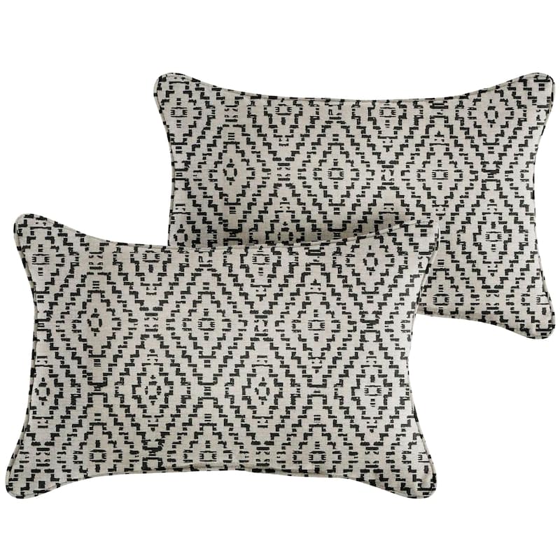 Sorra Home Sunbrella Boho Indoor/Outdoor Corded Pillows (Set of 2)