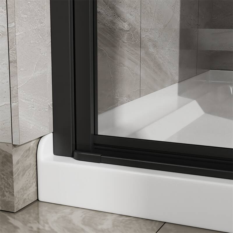 34"x 72" Pivot Shower Door Combo w/35.4" White Acrylic Shower Base
