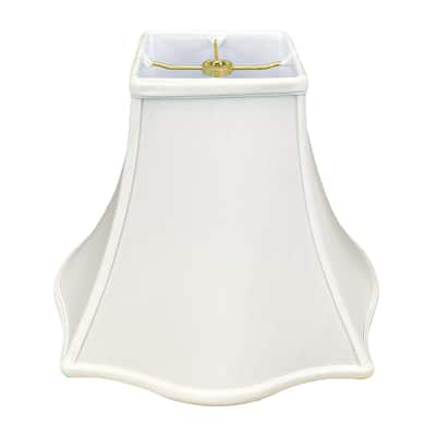 Royal Designs Fancy Square Bell Basic Lamp Shade, White, 7x16x12.75