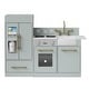 preview thumbnail 1 of 11, Teamson Kids Little Chef Charlotte Modern Play Kitchen - 41.61" L x 11.81" W x 31.89" H Gold/Grey