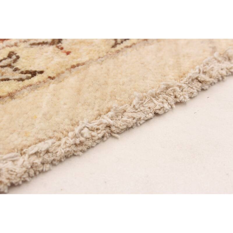 ECARPETGALLERY Hand-knotted Peshawar Oushak Cream Wool Rug - 8'10 x 9'2