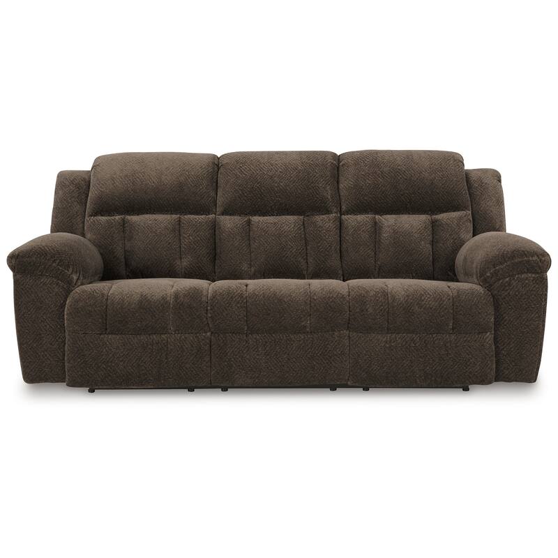 Briar Manual Reclining Sofa Brown Polyester, Pillow Top Arms, 91 Inch
