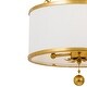 preview thumbnail 7 of 5, Broche 3 Light Antique Gold Chandelier - 14'' W x 20'' H