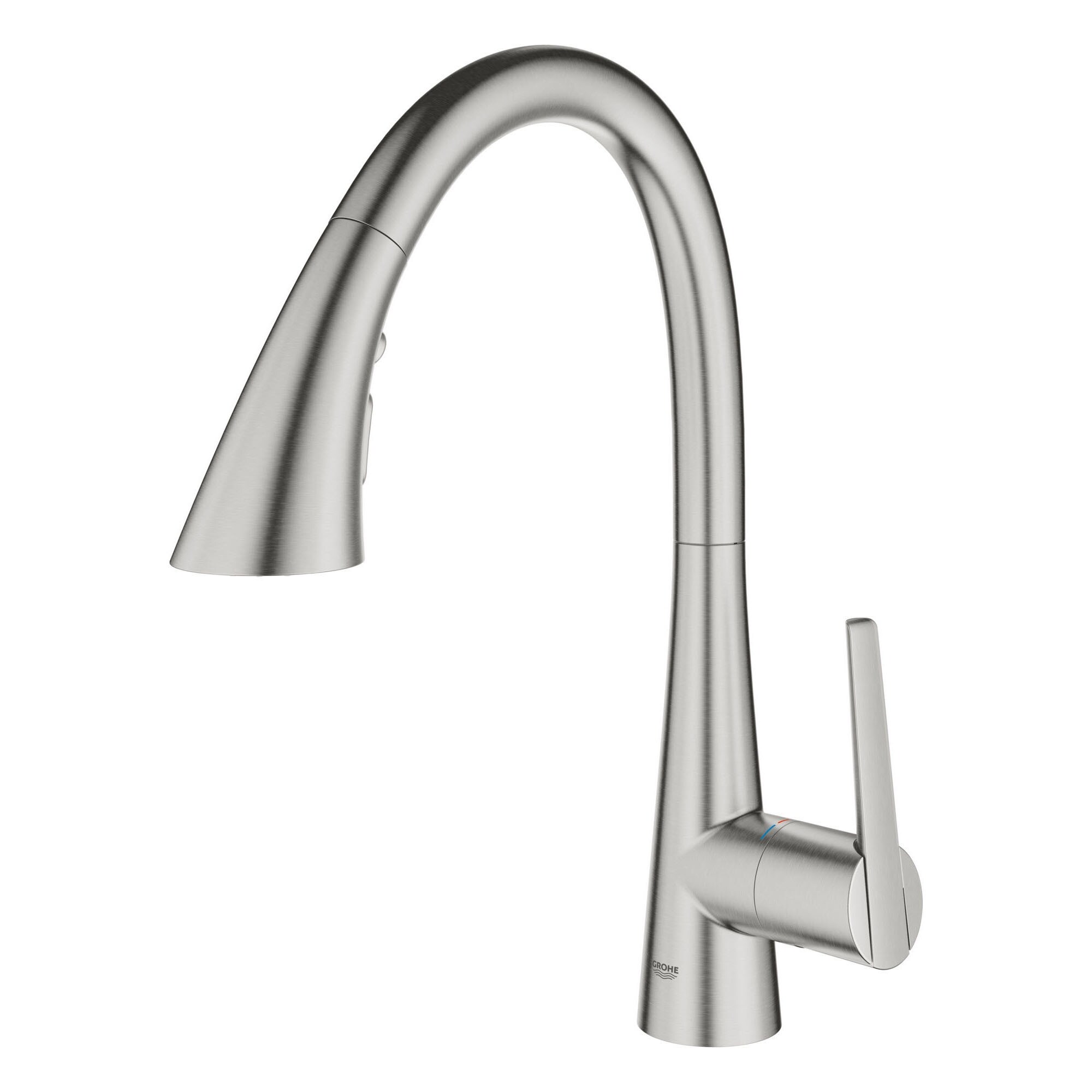 Grohe 32 665 3 Steel Concetto 1 75 Gpm Single Hole Pull Down Kitchen Faucet Plumbing Fixtures Patterer Home Garden