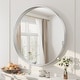 preview thumbnail 44 of 61, Round Tempered Glass and Metal Framed French Cleat Mounted Wall Bathroom / Vanity Mirror 32" x 32" - Silver