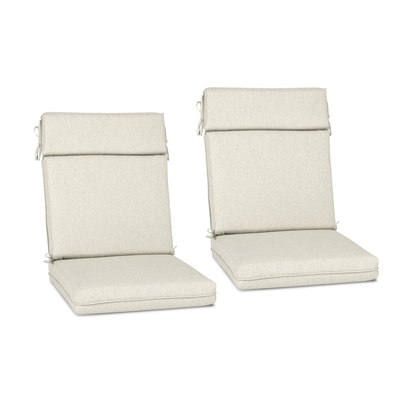 Aoodor Outdoor High Back Dining Chair Cushion Set, 44"x21"x3.2", Set of 2 - 44"x21"x3.2"