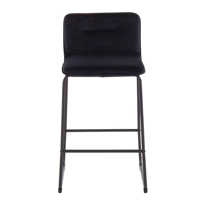 Carbon Loft Kerby Black Fixed-Height Counter Stool - Set of 2