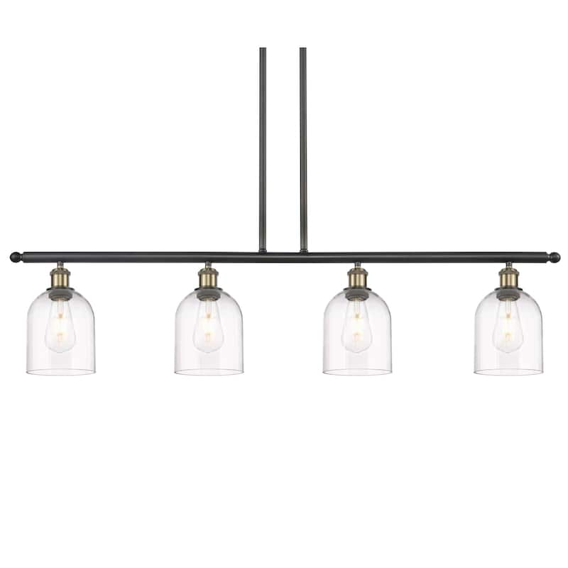 Innovations Lighting 516-4I-10-48 Bella Pendant Bella 4 Light 48" Wide - Black Antique Brass / Clear