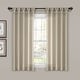 preview thumbnail 37 of 37, Porch & Den Alsea Burlap Knotted Tab Top Window Curtain Panel Pair 63"L x 45"W - Dark Linen